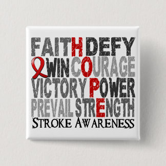 Hope Word Collage Stroke 15 Cm Square Badge