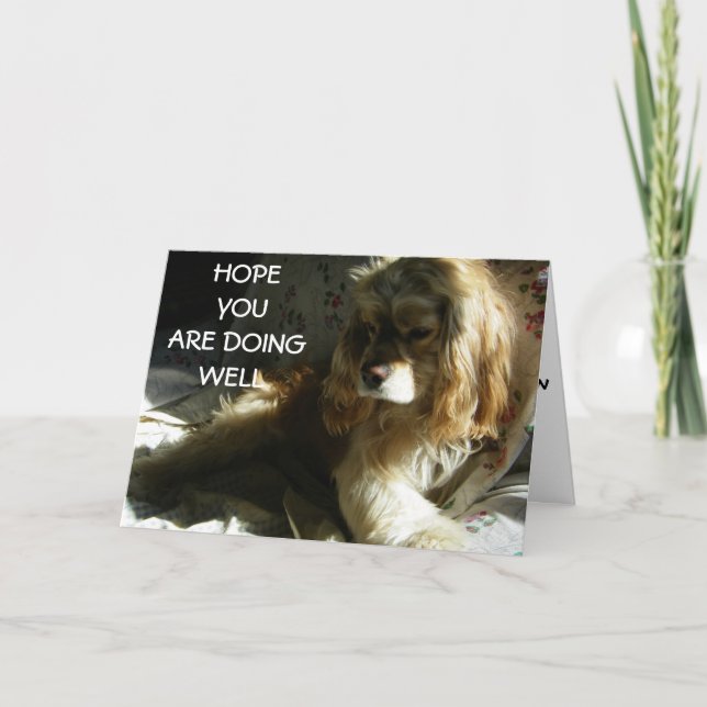 "HOPE YOU ARE DOING WELL" CARD (Front)