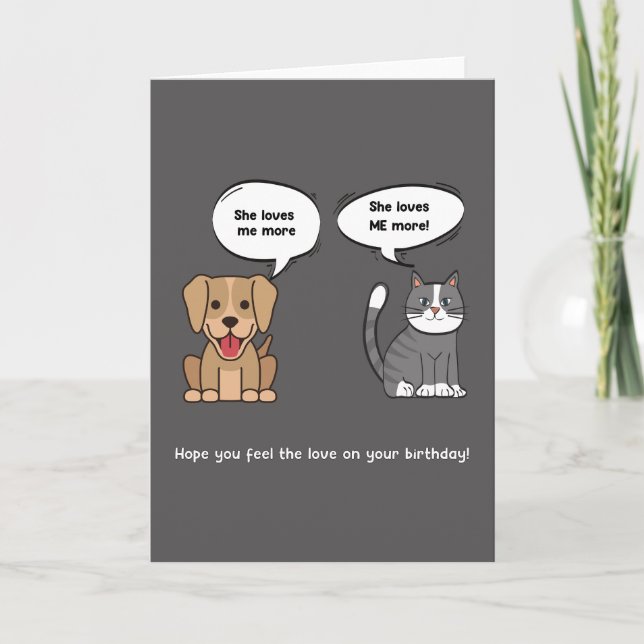 Hope You Feel The Love On Your Birthday Pet Mum Card (Front)