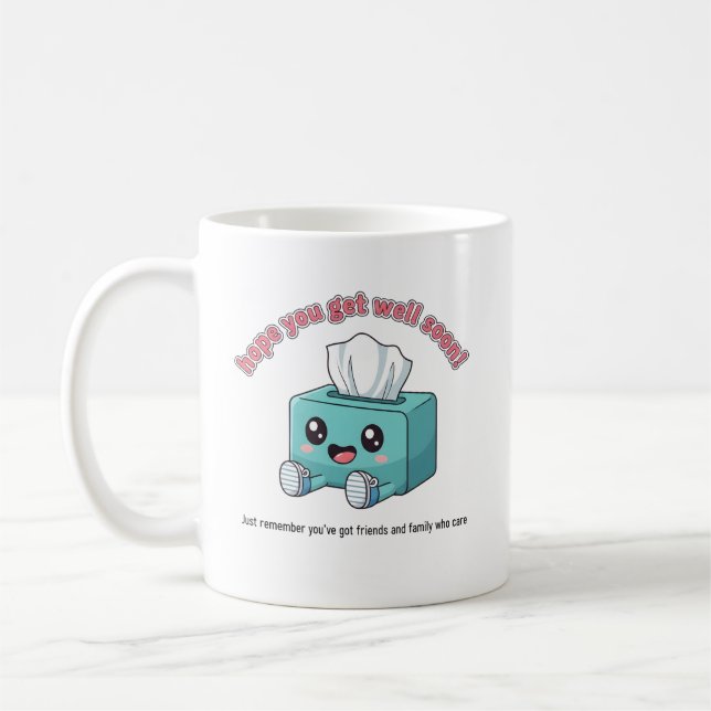 Hope You Get Well Soon Cute Tissue Box Mug (Left)