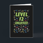 HOPE YOUR 12th BIRTHDAY LEVEL UNLOCKED Card<br><div class="desc">THANKS FOR STOPPING BY ONE OF MY EIGHT STORES!! GREAT FOR THE "VIDEO GAME BUFF"</div>