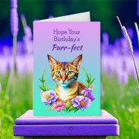 Hope Your Birthday is Purr-fect | Cat Pun