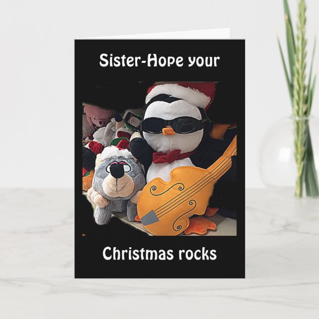 HOPE YOUR "CHRISMAS" ROCKS SISTER HOLIDAY CARD (Front)