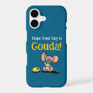 Hope Your Day Is Gouda, Cute Mouse Cheese Pun