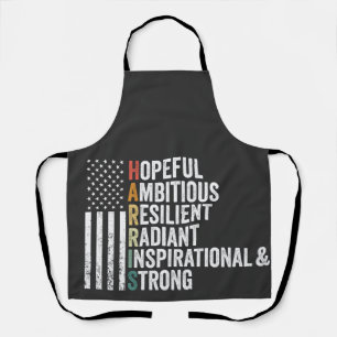 Hopeful Ambitious Resilient Radiant Harris Walz Apron