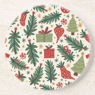 Hopeful Christmas Sandstone Coaster