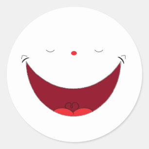 Hopeful Joyful Face Classic Round Sticker