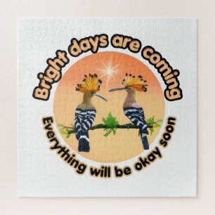Hopeful Sunrise Hoopoe Birds – Bright Days Jigsaw Puzzle