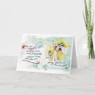 HopefulGod/Seamstress, Folded Greeting Card, 5"x7" Card