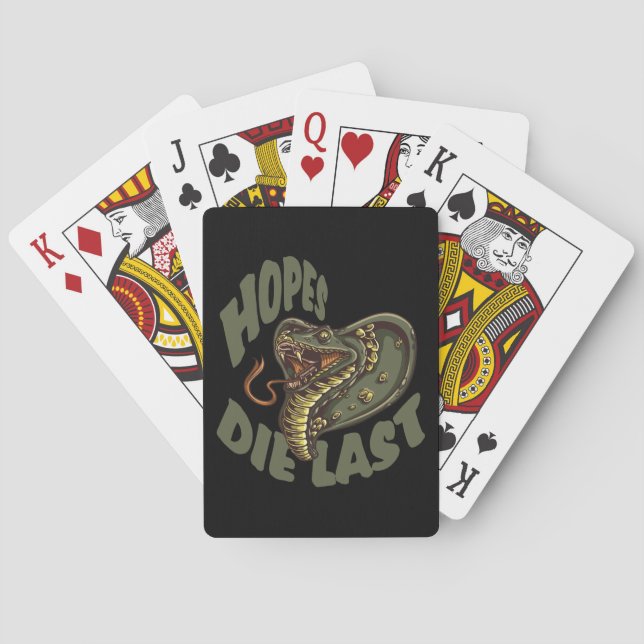 Hopes die last - COBRA SNAKE Playing Cards (Back)