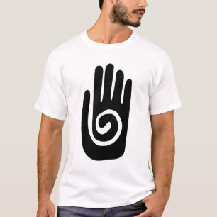 Hopi Hand symbol heal spiral palm native american T-Shirt