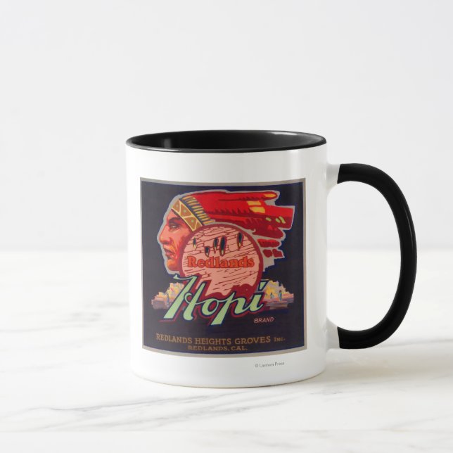 Hopi Orange LabelRedlands, CA Mug (Right)