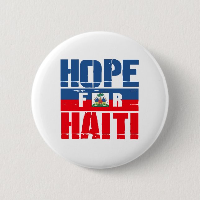 Hoping for Haiti 6 Cm Round Badge (Front)