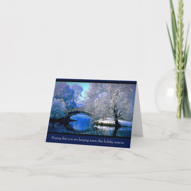 Hoping that you are keeping warm ... note card (Front)