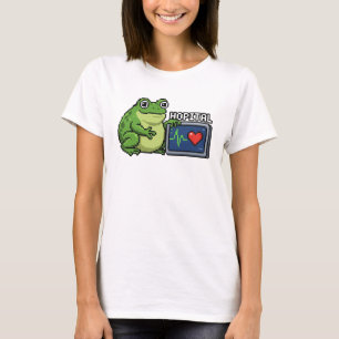 Hopital Pixel Art Frog Medical Retro Quirky Design T-Shirt