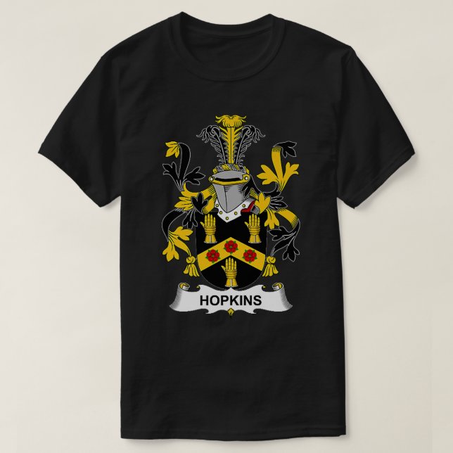 Hopkins Coat of Arms  Family Crest Premium  T-Shirt (Design Front)