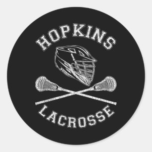 Hopkins Lacrosse Vintage Distressed Retro Lax  Classic Round Sticker