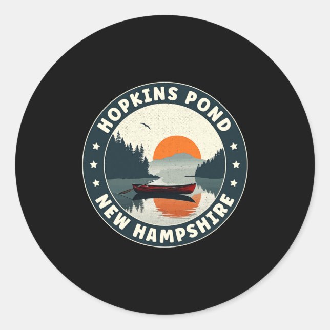 Hopkins Nd New Hampshire Sunset T Shirt  Classic Round Sticker (Front)