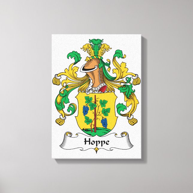Hoppe Family Crest Canvas Print (Front)