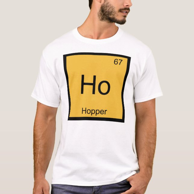 Hopper Name Chemistry Element Periodic Table T-Shirt (Front)