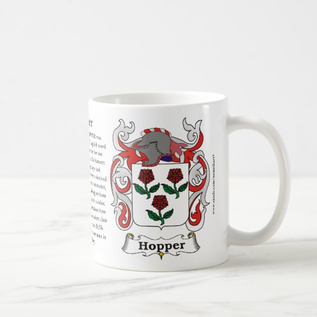 Hopper, the Origin, the Meaning and the Crest on a Coffee Mug (Right)