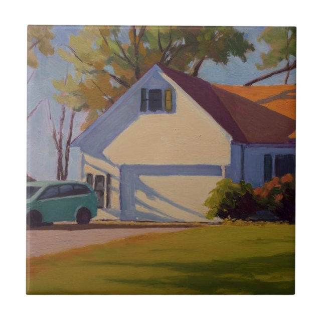 Hopperesque Painting of Missouri Home Tile (Front)