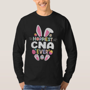 Hoppiest CNA Ever Easter  Nurse Bunny Easter Day T-Shirt