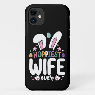 Hoppiest Wife Ever Family Easter Bunny Eggs Case-Mate iPhone Case