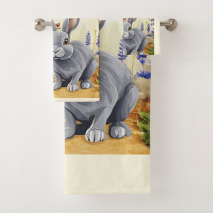 HOPPING DOWN THE BUNNY TRAIL BATH TOWEL SET