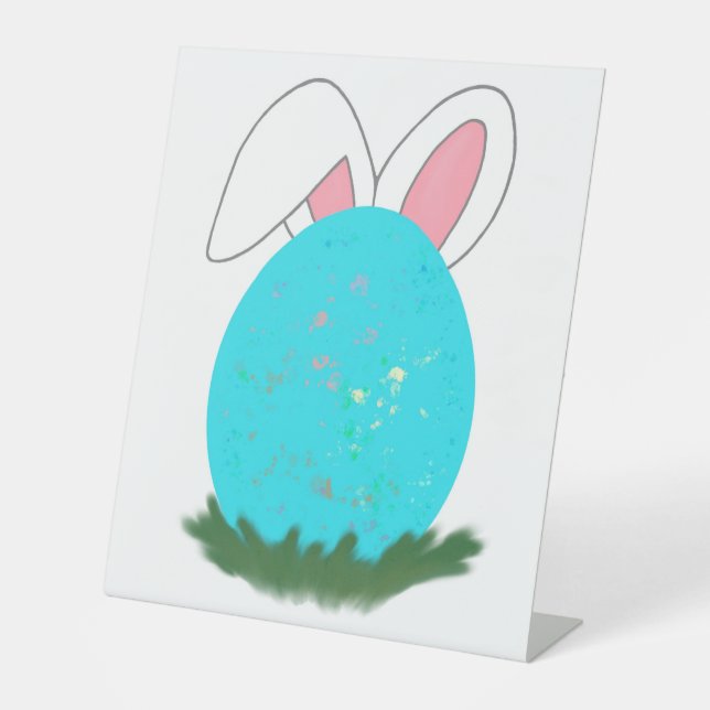 Hopping down the Bunny trail! Pedestal Sign (Front)