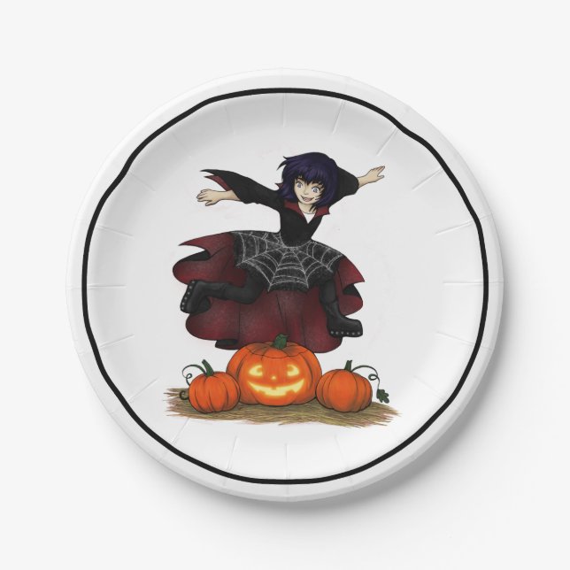 Hopping Hazel-Halloween Paper Plate (Front)