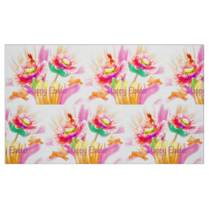 Hopping through Flowers Fabric