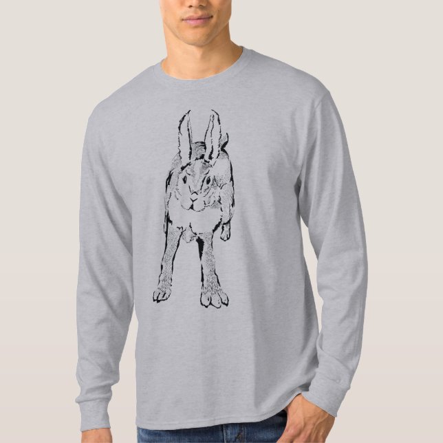 Hopping Wild Rabbit T-Shirt (Front)