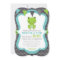 Hopping with Joy Frog Boy Baby Shower Invitation