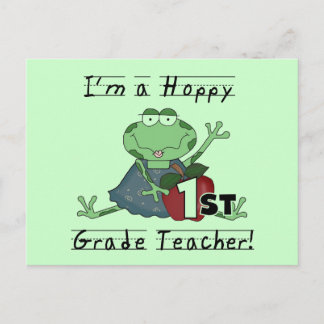 Hoppy 1st Grade Teacher Tshirts and Gifts Postcard
