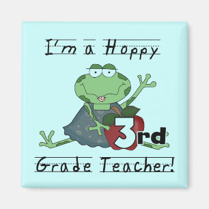 Hoppy 3rd Grade Teacher Tshirts and Gifts Magnet
