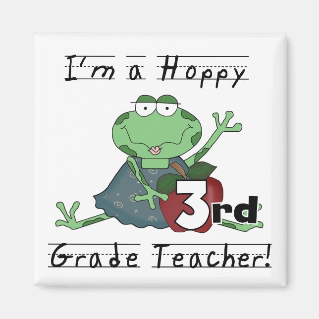 Hoppy 3rd Grade Teacher Tshirts and Gifts Magnet (Front)