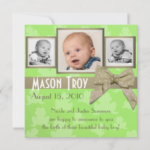 Hoppy Baby Photo Announcement