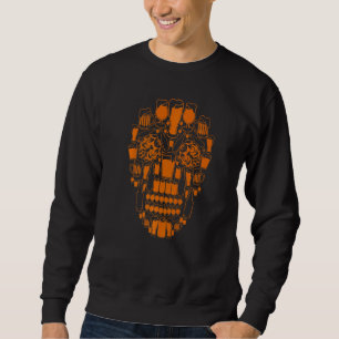 Hoppy Beer Sugar Skull Homebrew Craft Skeleton Dri Sweatshirt