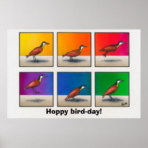 Hoppy bird-day! poster