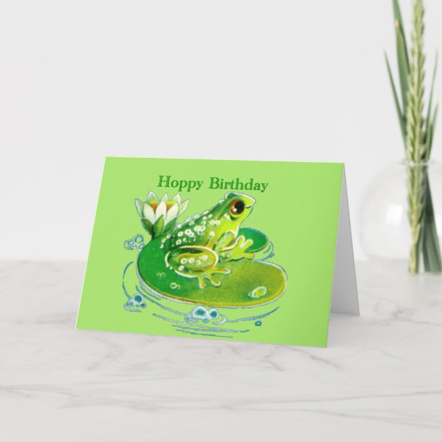 Hoppy Birthday Card (Blank) (Front)