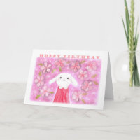 Hoppy Birthday Cute Bunny Rabbit pretty sweet 