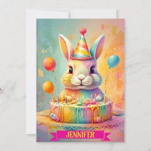 " HOPPY BIRTHDAY DELIGHT " INVITATION