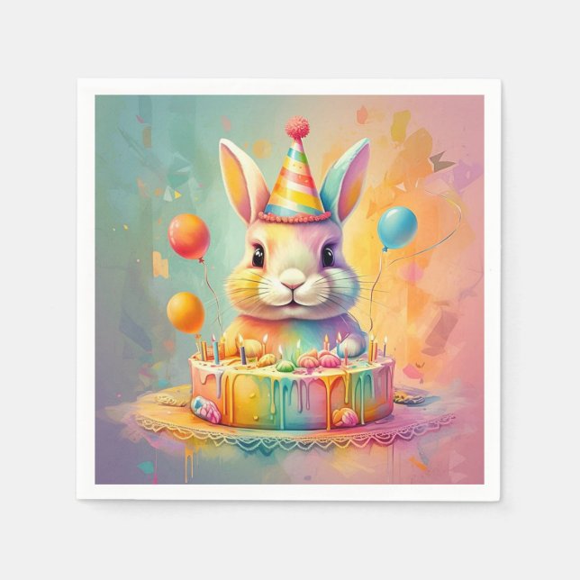 " HOPPY BIRTHDAY DELIGHT " NAPKIN (Front)