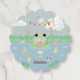 Hoppy Birthday Frog Thank You Favour Tags