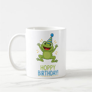 Hoppy Birthday Funny Frog Kids Coffee Mug