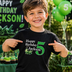 Hoppy Birthday Grasshopper 5th Birthday Toddler T-Shirt