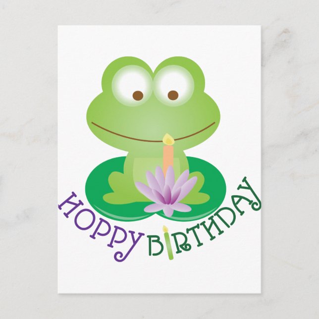 Hoppy Birthday Postcard (Front)