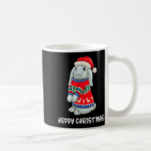 Hoppy Christmas Bunny Christmas Sweater Rabbit Coffee Mug