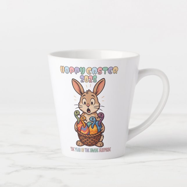 Hoppy Easter 2025: The Year of the Snake Surprise! Latte Mug (Right)